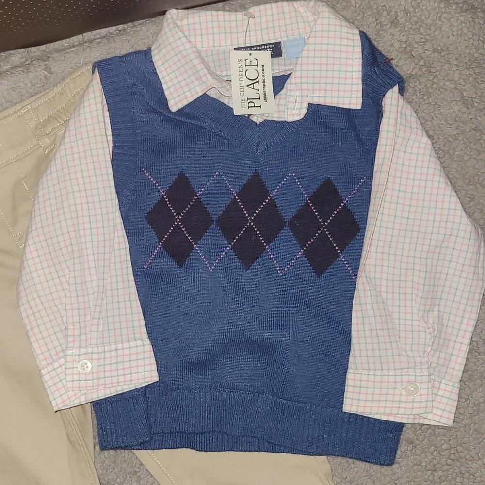 Children's Place 2 Piece Baby Boy Outfit NWT Size 9-12 Months - Picture 2 of 5